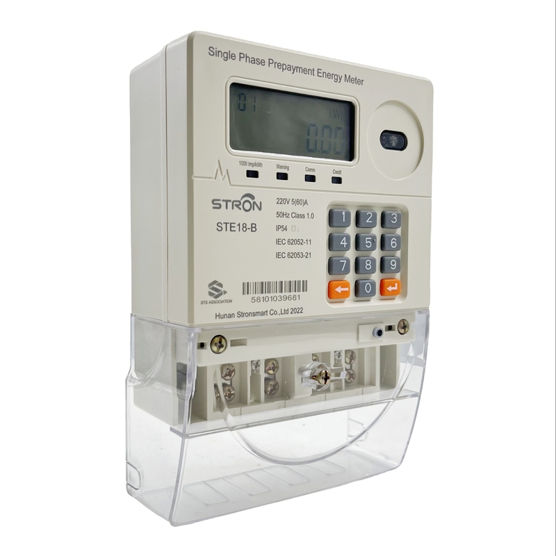 Tipo do teclado numérico do medidor 230V da energia da fase de TOU Tariffs Prepaid Smart Single