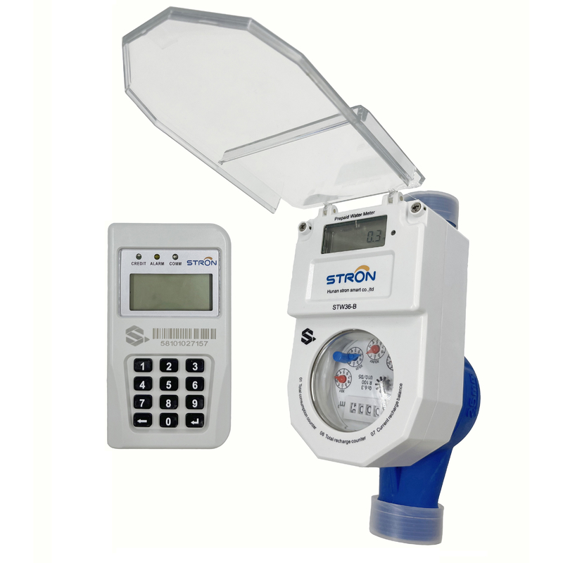 Medidor de água pré-pago com controle remoto CIU inteligente STS R160 direto da fábrica, concha de latão integrada, proteção IP68