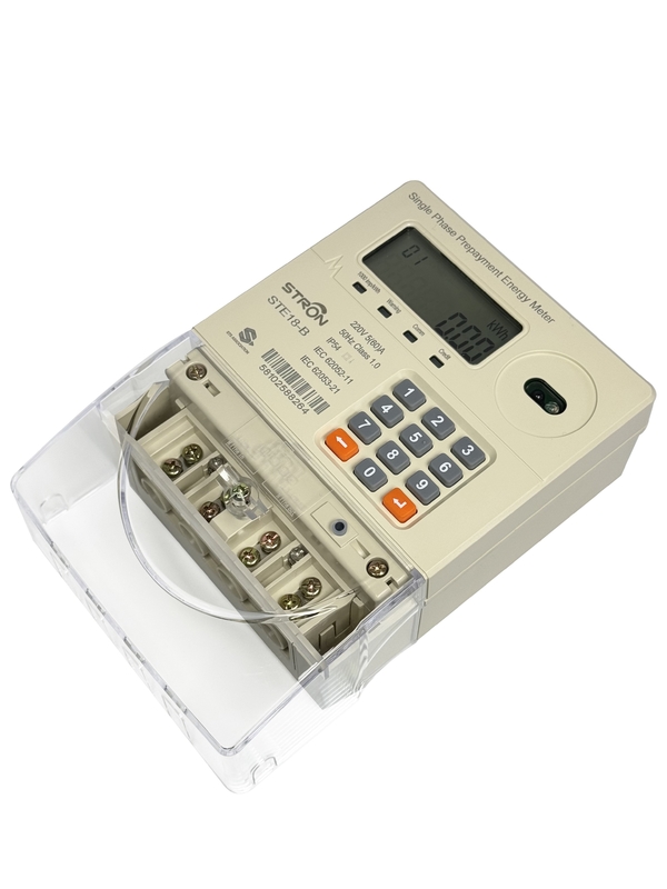 IP54 Contador de eletricidade multi-tarifa inteligente/anti-manipulação/limite de energia pré-pago de teclado de fase única com software de venda
