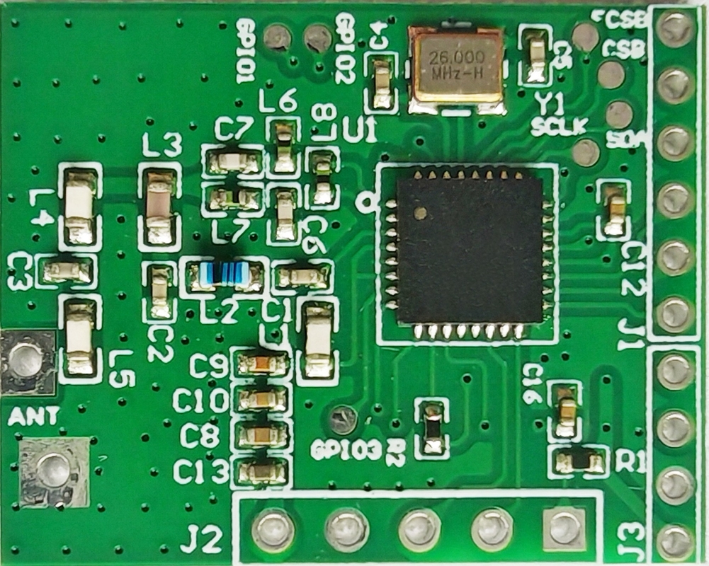 Módulo Wireless UART BGRF2 Ultra-Compacto: Velocidade de 100kbps, Sensibilidade de -121dBm e Modo Sleep de 1μa