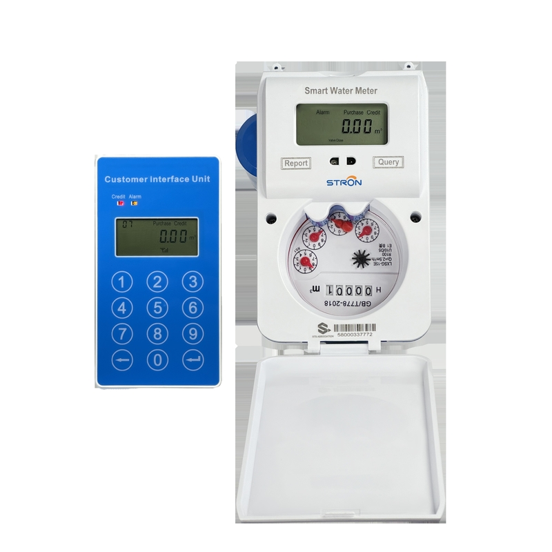 Venda de Fábrica de Medidor de Água Pré-pago Laura RF Inteligente Sem Fio de Alta Capacidade IP68 Com Teclado Dividido Bateria de Alta Capacidade OEM