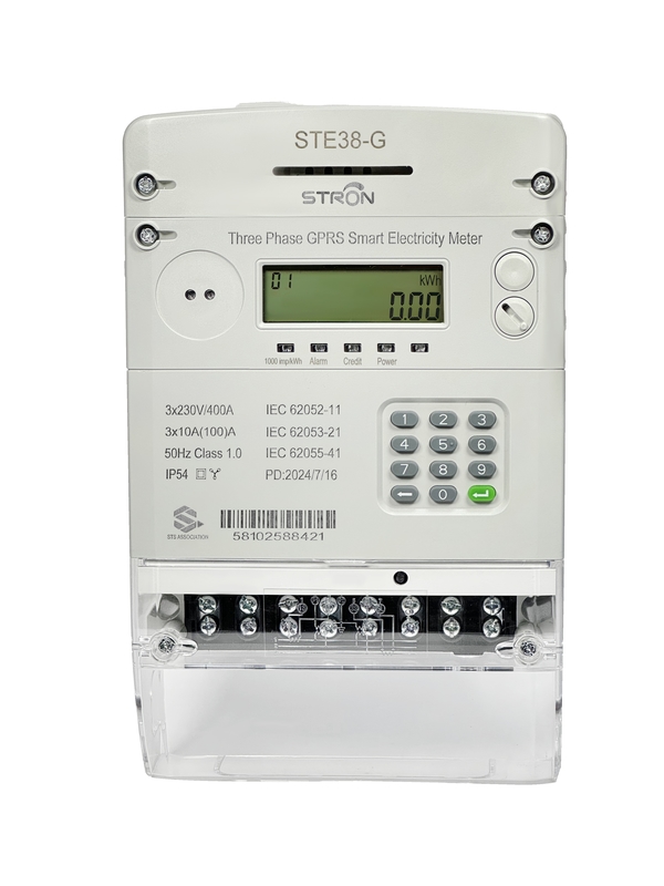 Detecção de adulteração habilitada Medidor GPRS pré-pago com controle remoto 4g 3 Fase Shunt Energy Monitor no teclado DIN Rail Input Way
