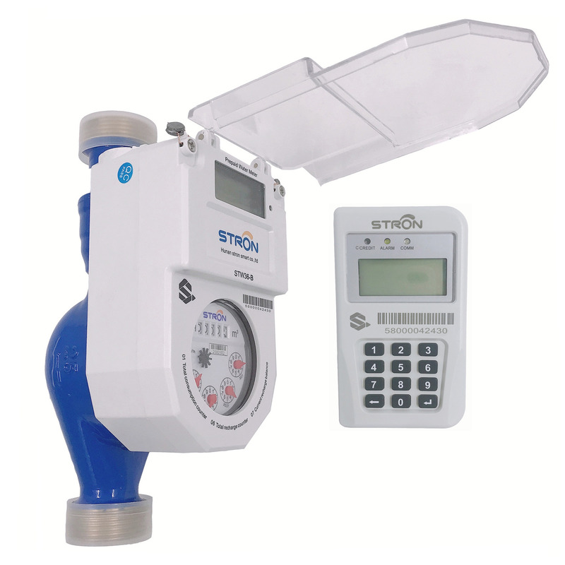 STS Integrated Keypad Split Smart Water Meter with 1km Measurement Range 84 Flow Rate and Free Vending Software
