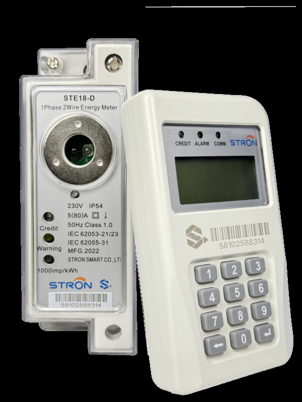 Medidor DIN-Rail Pré-pago STS Monofásico + Módulo de Comunicação CIU RF/PLC