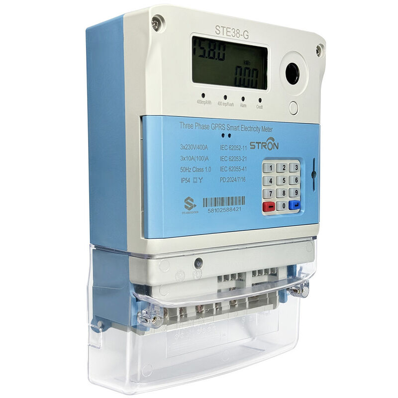 STS Smart GPRS Medidor de Eletricidade Pré-pago Trifásico CIU Tokens de Carga de Segurança Display LCD Fácil Instalação Classe de Precisão 1