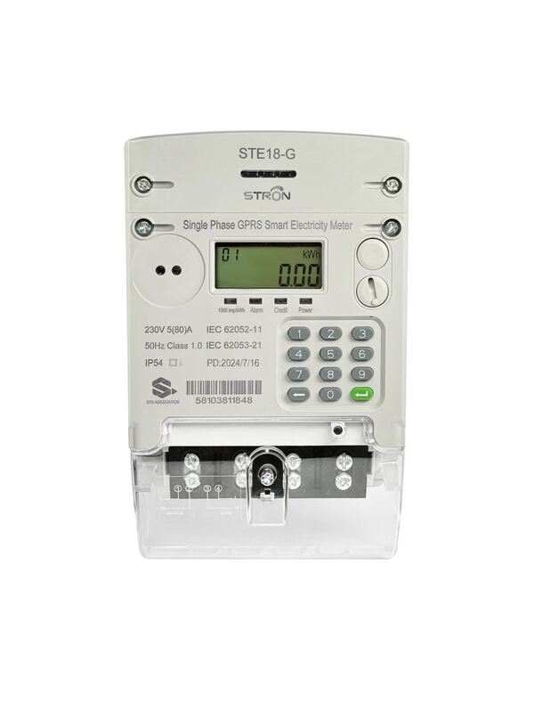 Smart Prepaid Electricity Meter STE18G with IP54 Protection Multi Tariff Anti Tamper and Power Limit Features for Energy Management
