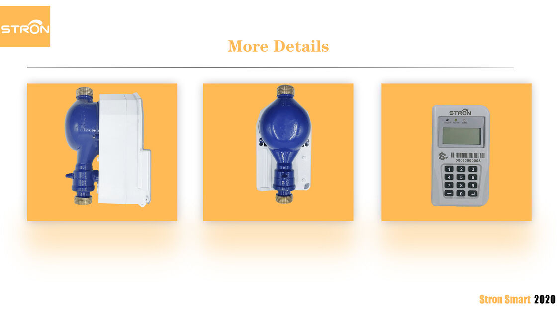 Medidor de água inteligente com teclado integrado STS com proteção IP68 e tamanho DN15 para medição precisa do fluxo de água