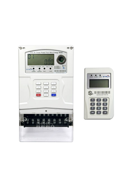 Medidor de energia trifásico pré-pago STS com precisão de comunicação LORA RF Classe 1.0 e resistência à água IP54