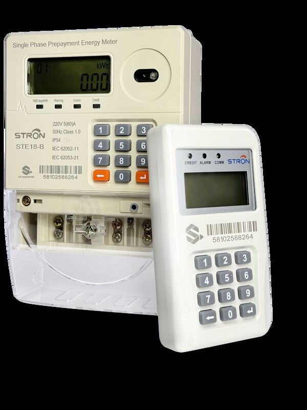 IP54 Contador de eletricidade multi-tarifa inteligente/anti-manipulação/limite de energia pré-pago de teclado de fase única com software de venda