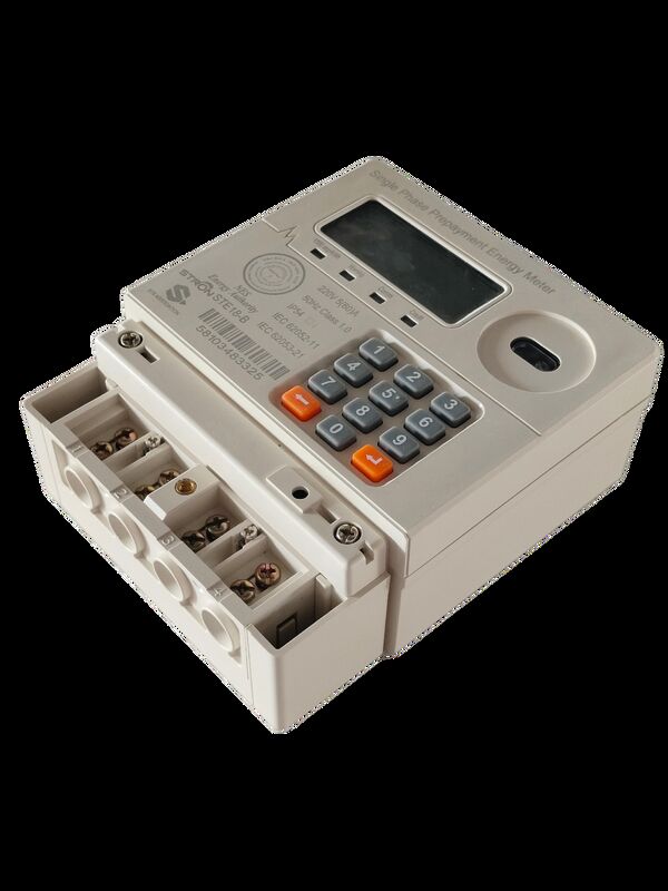 Tipo de token pré-pago Medidor de eletricidade pré-pago inteligente integrado com capacidade ilimitada e software de venda Stronpay suportando energia