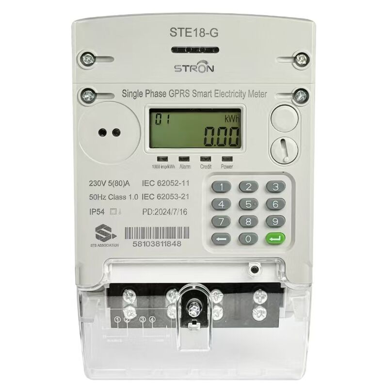 Medidor de Eletricidade Inteligente Pré-pago com Design Monofásico, Conectividade GPRS 4G e Monitoramento Remoto para Sistemas de Gerenciamento de Energia