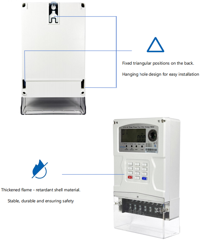 Smart Prepaid Electricity Meter Dual Source and battery voltage support for prepaid electricity solutions