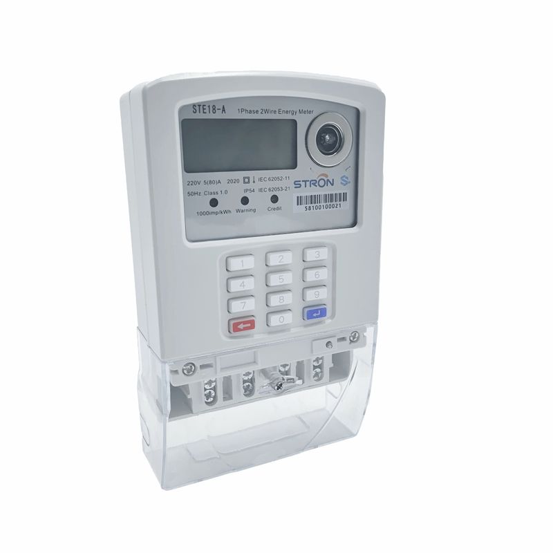 Teclado numérico esperto medidor pagado antecipadamente da eletricidade da fase monofásica com AMI System e plataforma vendendo independente