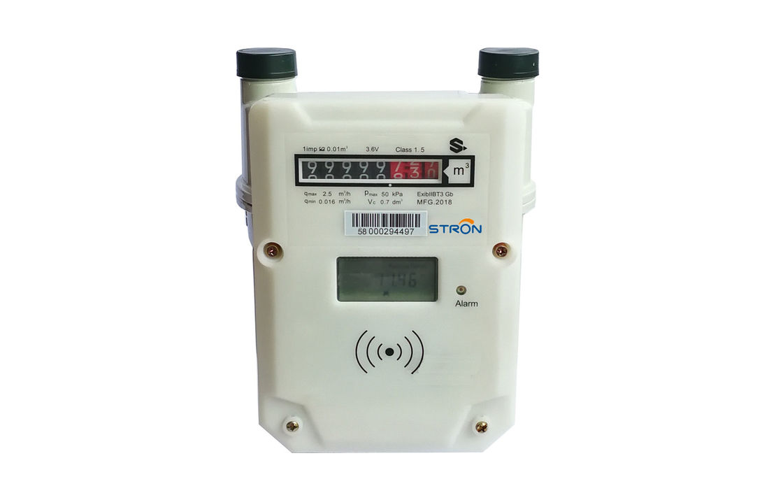 Nível de proteção IP65 Contador de gás inteligente com bateria de lítio e faixa de medição 0-9999 M3