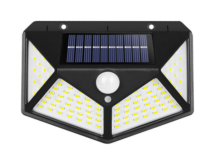 Luzes exteriores solares do corredor da indução do corpo das lâmpadas de parede 100LED do pátio