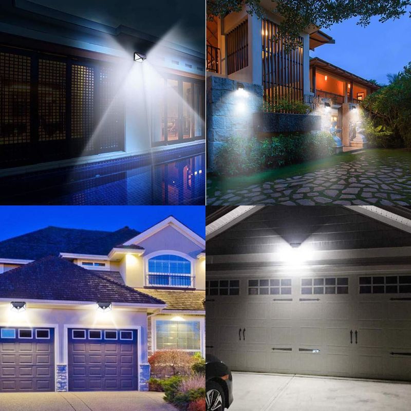 Luzes exteriores solares do corredor da indução do corpo das lâmpadas de parede 100LED do pátio