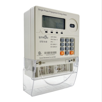 Tipo do teclado numérico do medidor 230V da energia da fase de TOU Tariffs Prepaid Smart Single