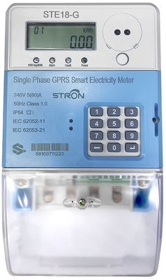 Contador de eletricidade pré-pago inteligente Empoderando as empresas com gestão inteligente da energia GPRS STS Contador pré-pago de fase única Pagamento móvel inteligente com tecnologia móvel avançada