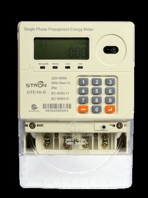 IP54 Contador de eletricidade multi-tarifa inteligente/anti-manipulação/limite de energia pré-pago de teclado de fase única com software de venda