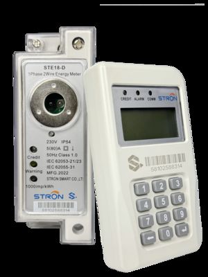 Medidor DIN-Rail Pré-pago STS Monofásico + Módulo de Comunicação CIU RF/PLC