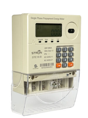 STS One-Phased M-PESA Keypad Smart Prepaid Electricity Meter com ecrã LCD e precisão de classe 1
