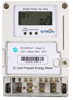 Display de modo de rolagem automática de cartão de IC inteligente Medidor de eletricidade pré-pago de fase única