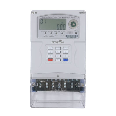 STS Padrão de teclado pré-pago TOU Tarifas 3 Fase 4 fios Smart Energy Meter