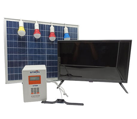 Sistema Solar Portátil de 12 V, Sistema Solar de 50 W para Energia Elétrica Doméstica