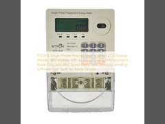 STE18 B Medidor Elétrico Pré-Pago Monofásico com Display LCD Medidor KWH Sem Fio com Teclado Gerenciamento de Energia Facilitado com Medidor Inteligente AMI e Software de Venda Stronpay Tarifa por Etapas Sim Simples